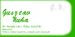 gusztav muha business card