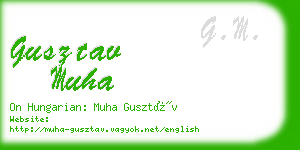 gusztav muha business card